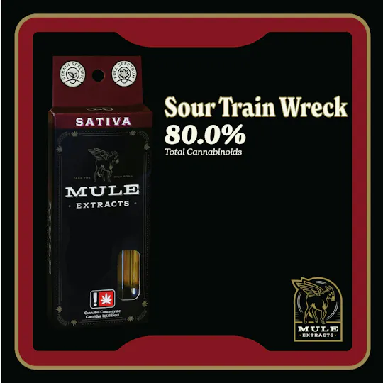 Mule Extracts - Mule Extracts | Sour Train Wreck | Live Resin Glass Cartridge | 1g - 1
