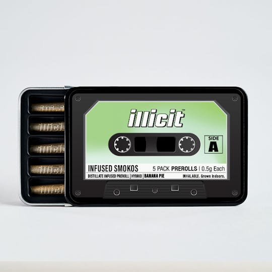 ILLICIT - Banana Pie Distillate Infused Smokos .5g 5-Pack - 1