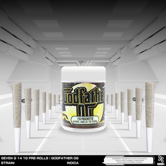 Seven G - Godfather OG Indica Rockets by Seven G 14 joints 7 grams - 1