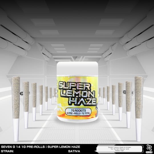 Seven G - Super Lemon Haze Sativa Rockets by Seven G 14 joints 7 grams - 1