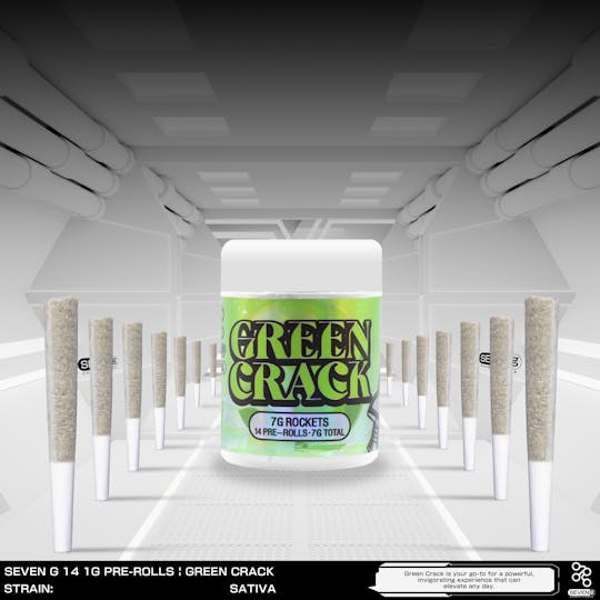 Seven G - Green Crack Sativa Rockets by Seven G 14 joints 7 grams - 1