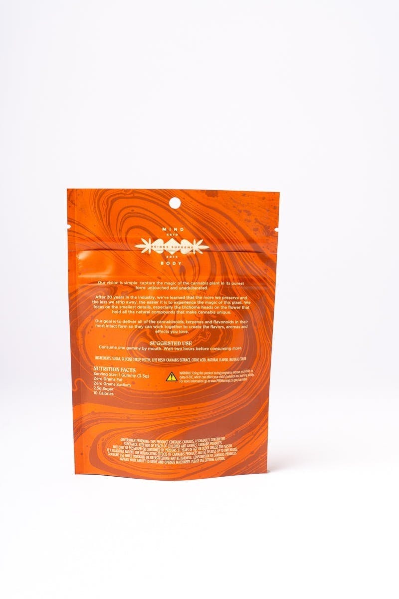 Kush Queen - Strain-Specific Live Resin | Tangerine Gummies | 100mg | 10ct | 10mg/ea - 1