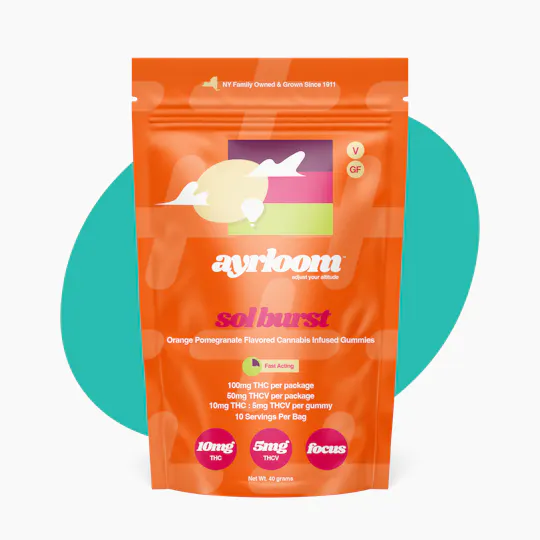 ayrloom - ayrloom | Orange Pomegranate "Sol Burst" | 2:1 | 10MG THC : 5MG THCV | 10pk - 1