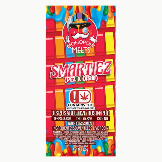 High Rise - Smartiez 0.5g Disposable Rosin Pod | High Rise x Monopoly Melts - 1