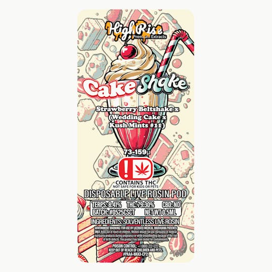 High Rise - Cake Shake 0.5g Disposable Rosin Pod | High Rise Extracts - 1