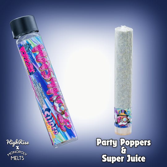 High Rise - Party Poppers x Super Juice 2.5g Hash Hole | High Rise x Monopoly Melts - 1