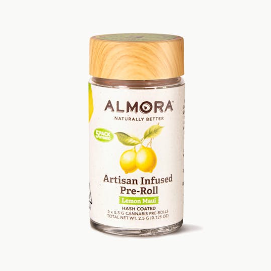 Almora - Lemon Maui - Artisan Infused Pre Roll 5 Pack | 0.5g - 1