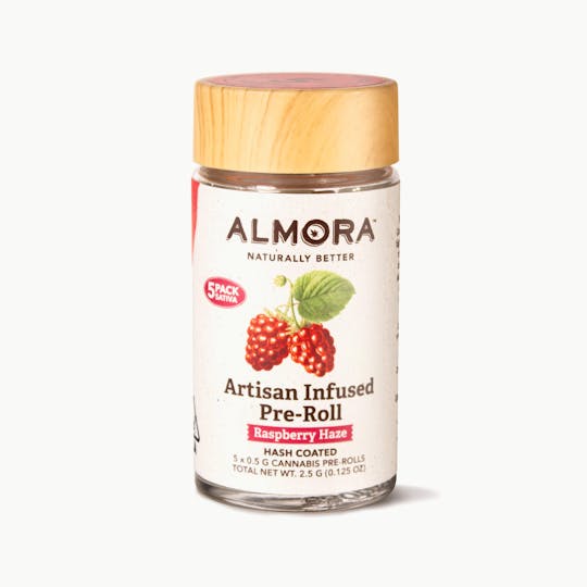 Almora - Raspberry Haze - Artisan Infused Pre Roll 5 Pack | 0.5g - 1
