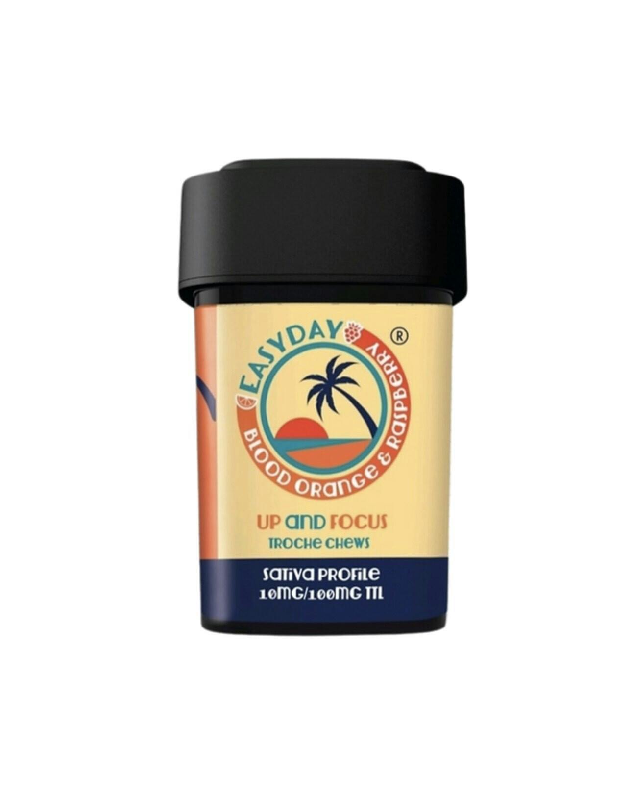 Easy Day Edibles - Blood Orange Raspberry Up & Focus (10x10mg) 100mg Total - 1
