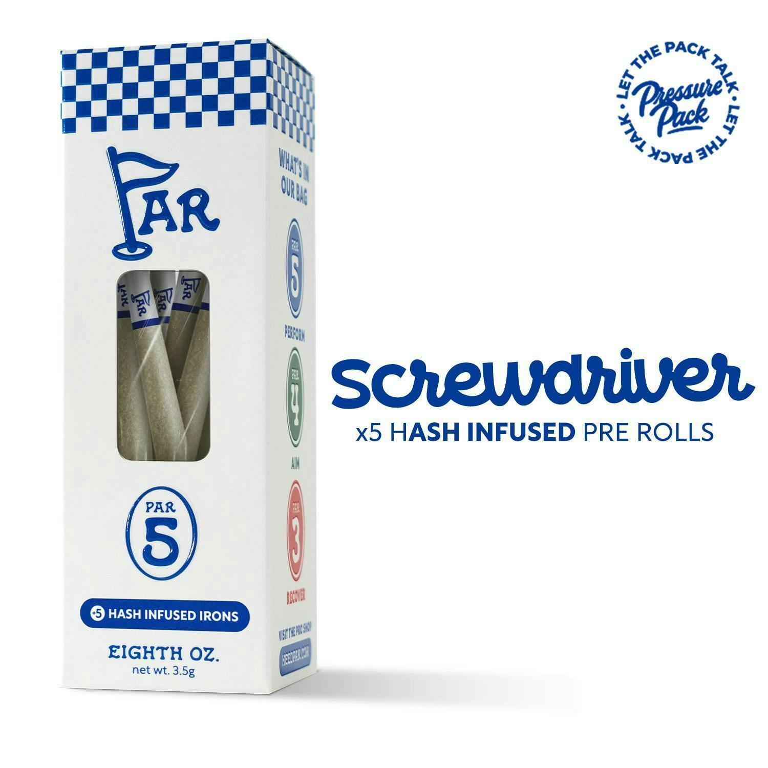 PAR - PAR X Pressure Pack | Screwdriver | Irons Infused Joints | 0.7g | 5pk - 1