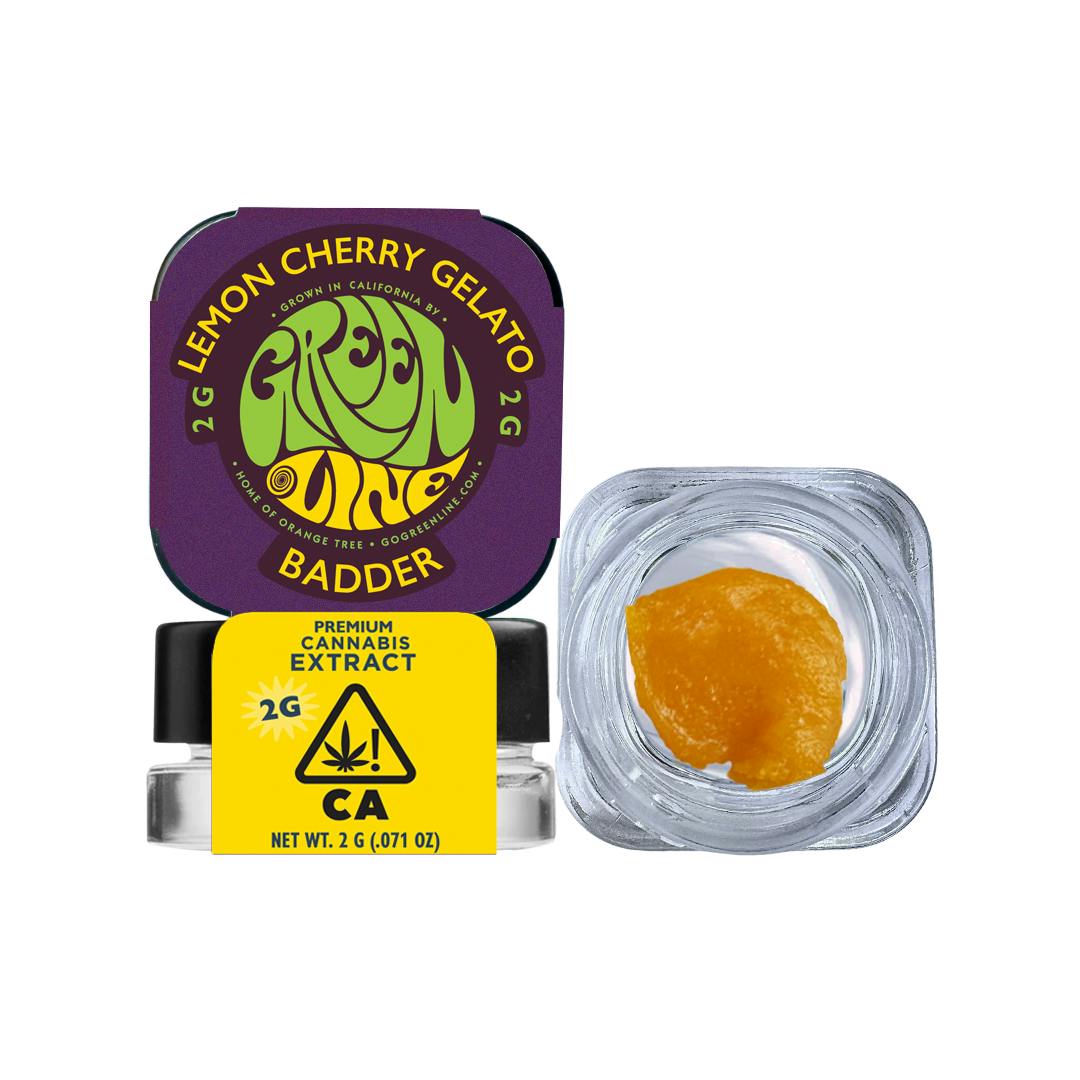 Greenline - Lemon Cherry Gelato - Badder - Extract - Indica Hybrid - 2g - 1