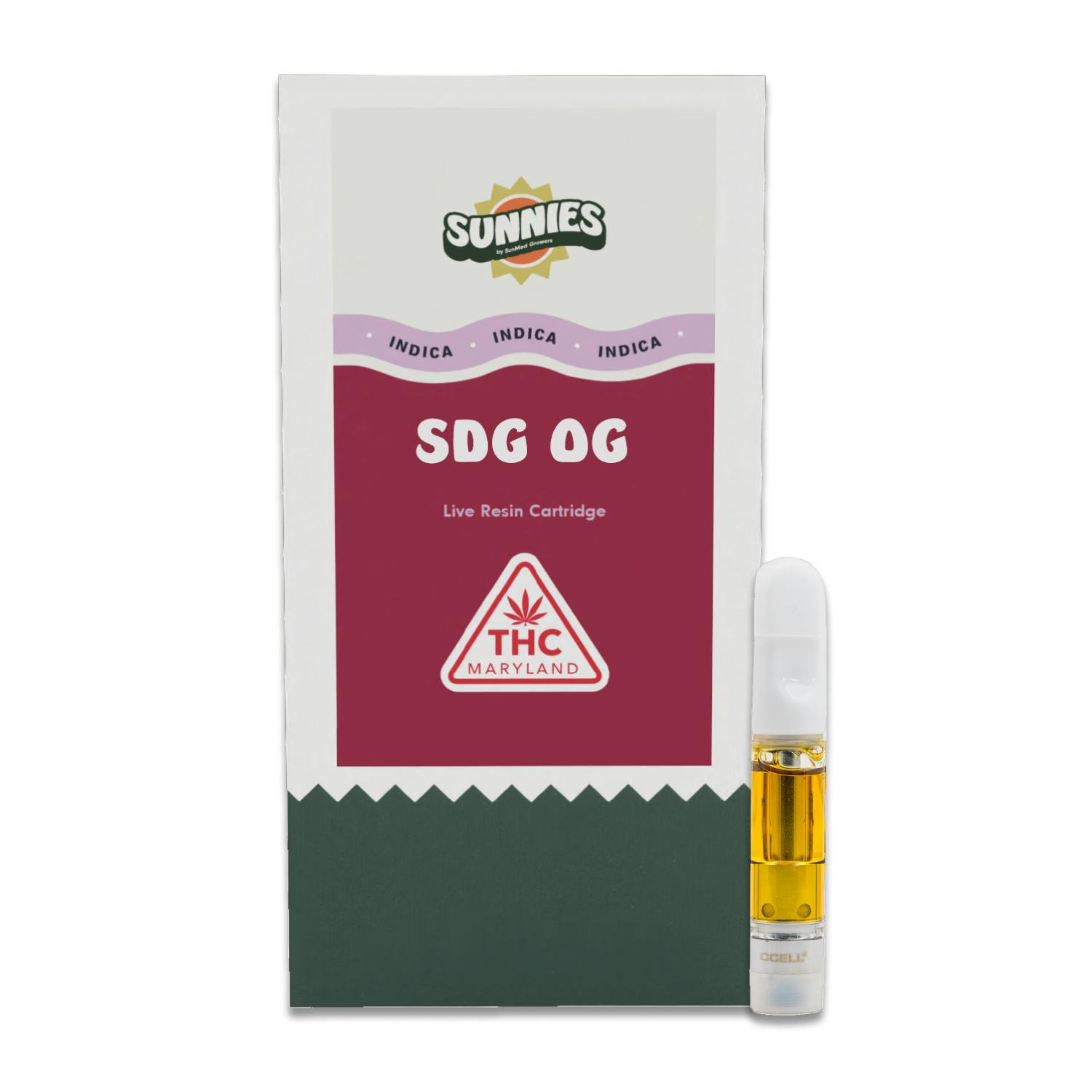 SunMed Growers - SDG OG Live Resin Cartridge 0.5g - 1
