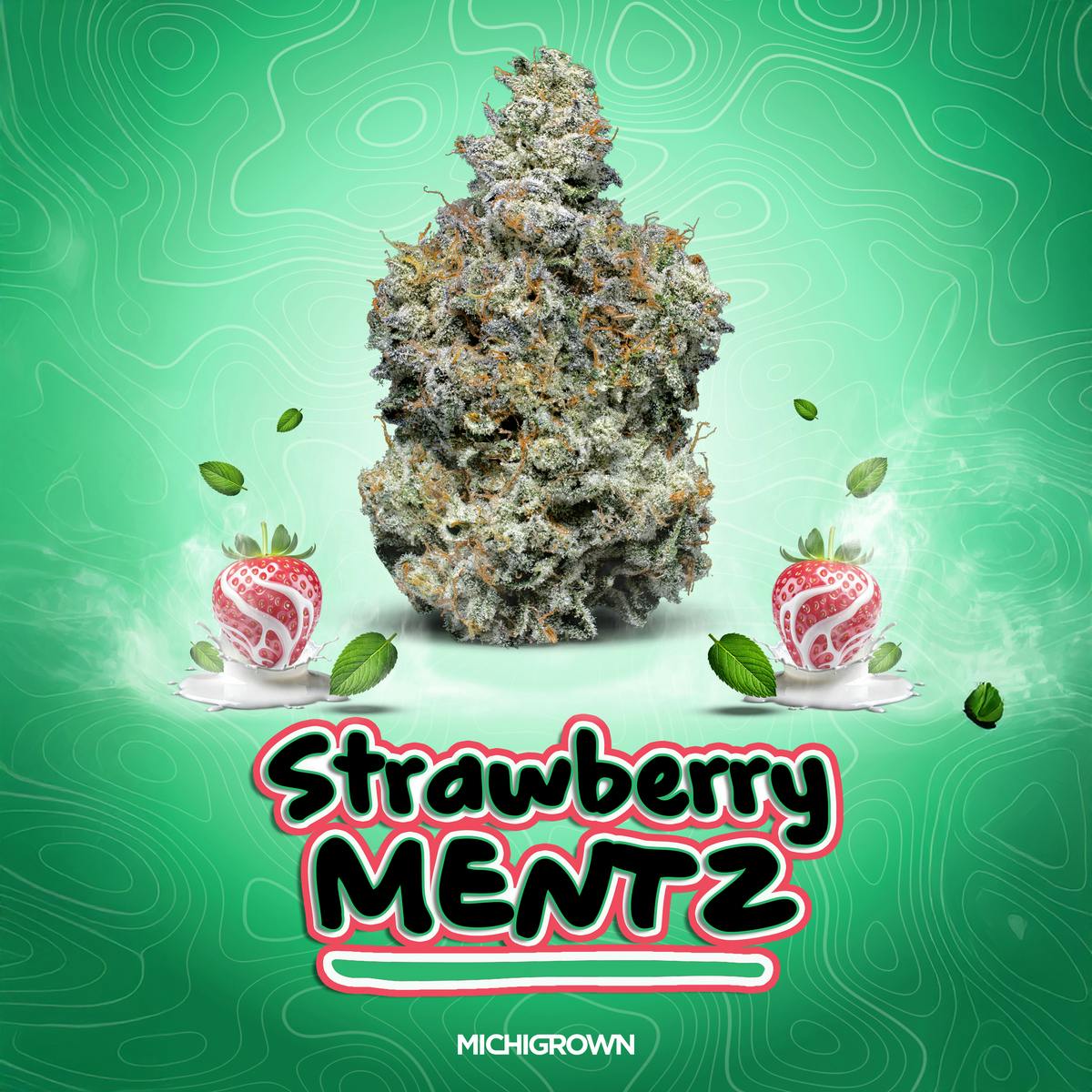 MICHIGROWN - STRAWBERRY MENTZ - 3.5 GRAMS - PREMIUM FLOWER - JARS - 1