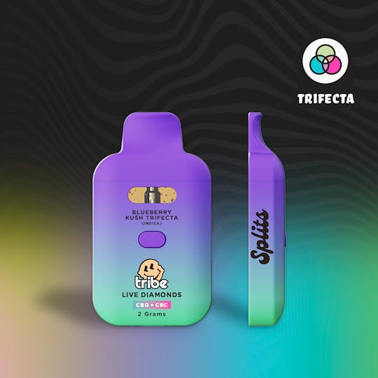 Tribe - Tribe Splits - Blueberry Kush Trifecta - Live Diamonds - Disposable - 2g - 1