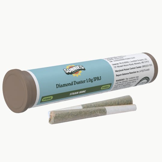 SunMed Growers - GMO x Sour Diesel Diamond Duster Infused Pre Roll 1.0g - 1