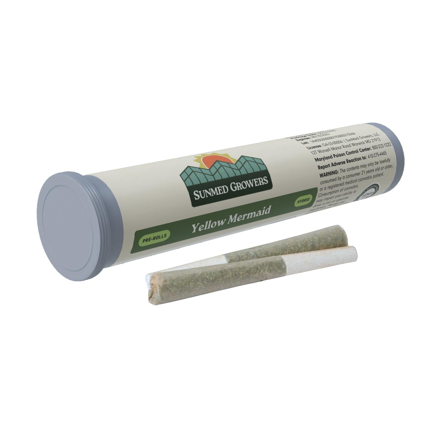 SunMed Growers - Yellow Mermaid Pre Roll 0.5g/2 Pack - 1