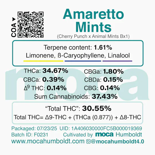MOCA Humboldt - MOCA Flowers - Smalls 1/4 Bag - Amaretto Mints - 1