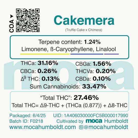 MOCA Humboldt - MOCA Flowers - 1/8th Mylar Bag - Cakemera - 1