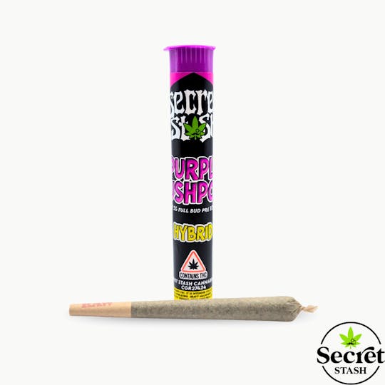 Secret Stash - Secret Stash | Ful Bud Pre Roll | Purple Push Pop | 1.2g - 1
