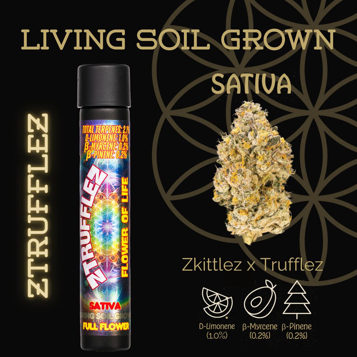 Flower of Life - Ztrufflez | Preroll | 1g - 1