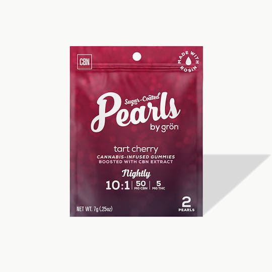 Grön Edibles - 10:1 Tart Cherry Pearls 2pk - Indica - IL - 1