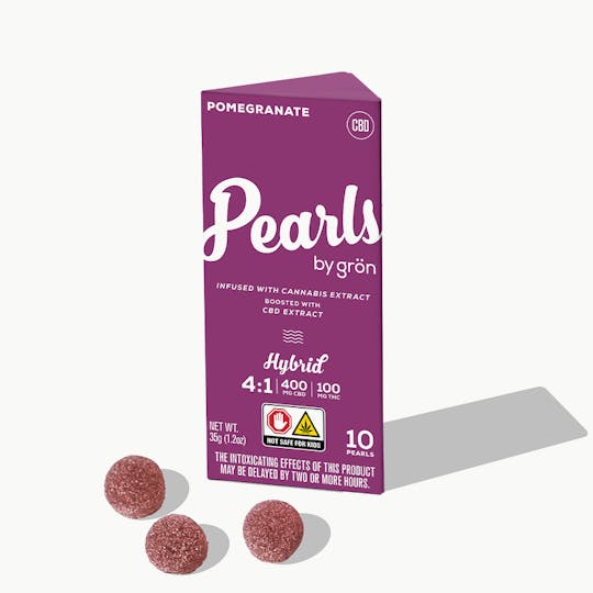 Grön Edibles - 4:1 Pomegranate Pearls - CBD/THC - Hybrid - NJ - 1