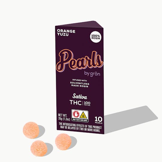 Grön Edibles - Orange Yuzu Rosin Pearls - Sativa - NJ - 1