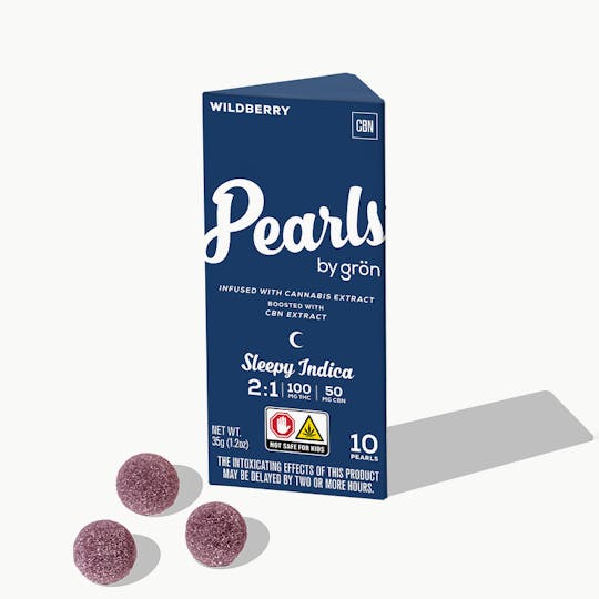 Grön Edibles - 2:1 Wildberry Pearls - CBN/THC - Sleepy Indica - NJ - 1