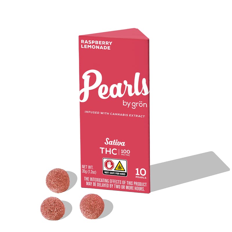 Grön Edibles - THC Raspberry Lemonade Pearls - Sativa - NJ - 1