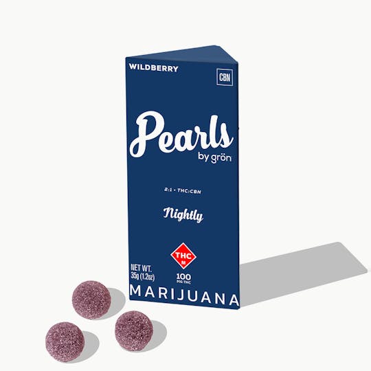 Grön Edibles - 2:1 Wildberry Pearls (Nightly) - CBN/THC - Sleepy Indica - MO - 1
