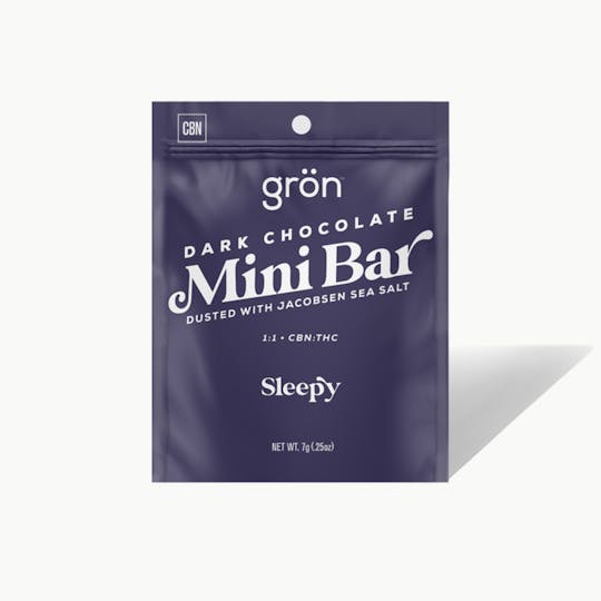 Grön Edibles - 1:1 Dark Chocolate Mini Bar - CBN/THC - Sleepy Indica - MO - 1