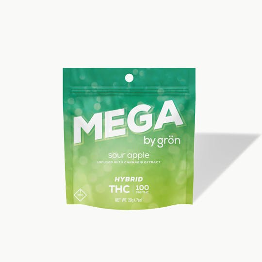 Grön Edibles - Grön THC Sour Apple Mega Pearl - Hybrid - OH - 1