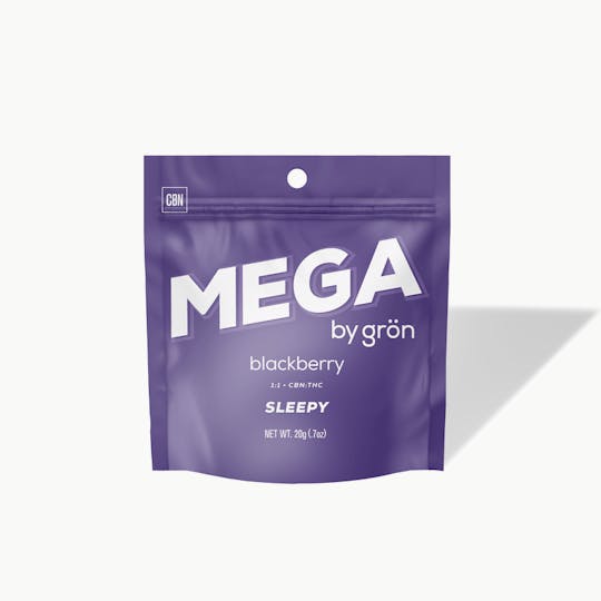 Grön Edibles - 1:1 Blackberry Mega - CBN/THC - Sleepy Indica - MO - 1