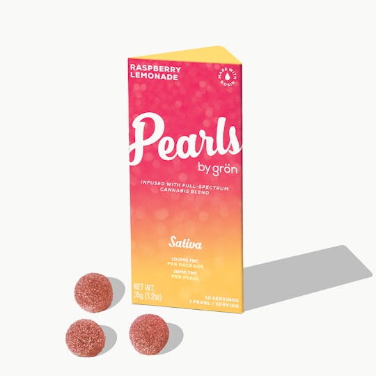 Grön Edibles - Grön THC Raspberry Lemonade Pearls - Sativa - 100mg - NY - 1