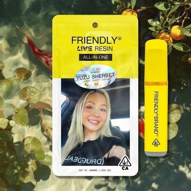 Friendly Brand - Friendly Brand | Yuzu Sherbet | Live Resin AIO | 1g - 1