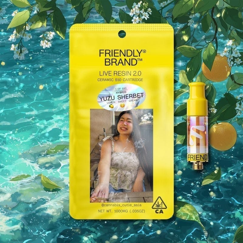 Friendly Brand - Friendly Brand | Yuzu Sherbet | Live Resin Cartridge | 1g - 1