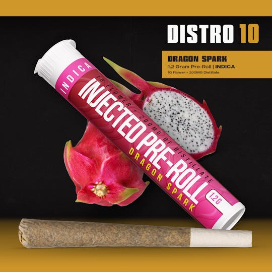 Distro 10 - Distro10 - Dragon Spark - Injected Pre-Roll 1.2g - 1
