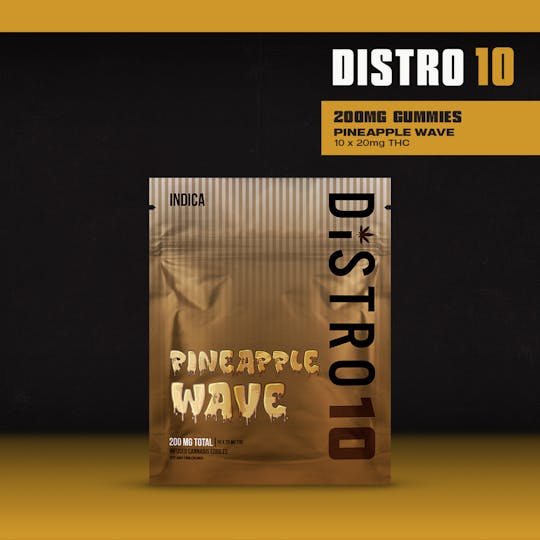 Distro 10 - Distro10 - Pineapple Wave - Gummies 200mg (10x20mg) - 1
