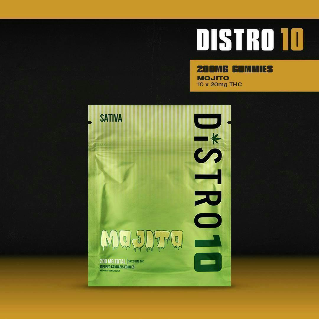 Distro 10 - Mojito Gummies | 200mg | 10ct | 20mg/ea - 1