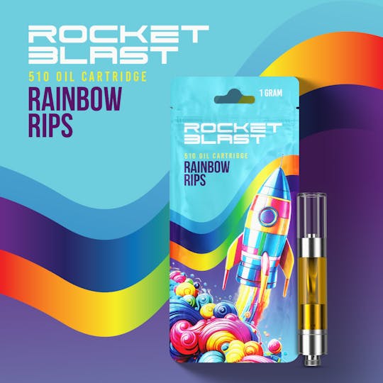 Rocket - Rocket Blast - Rainbow Rips - 510 Thread Vape Cart 1g - 1