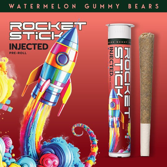 Rocket - Rocket Sticks - Watermelon Gummy Bears - 1.2g Injected Pre-Rolls - 1