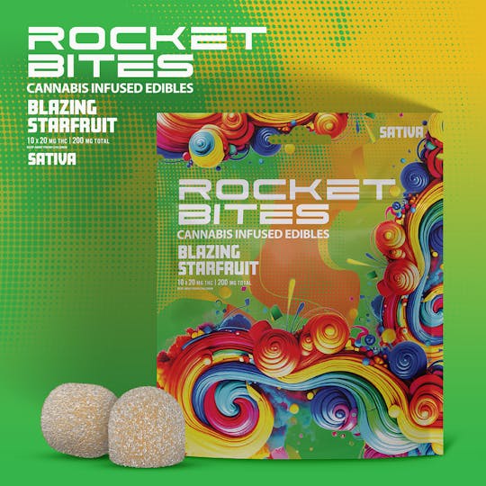 Rocket - Rocket Bites - Blazing Starfruit - Gummies 200mg (10x20mg) - 1