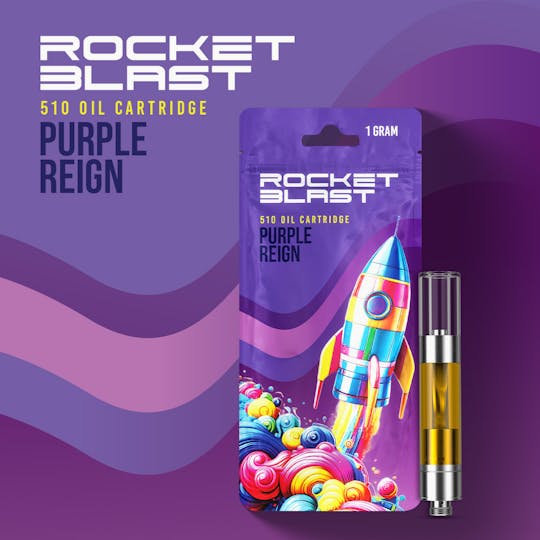 Rocket - Rocket Blast - Purple Reign - 510 Thread Vape Cart 1g - 1