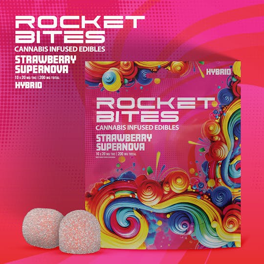 Rocket - Rocket Bites - Strawberry Supernova - Gummies 200mg (10x20mg) - 1