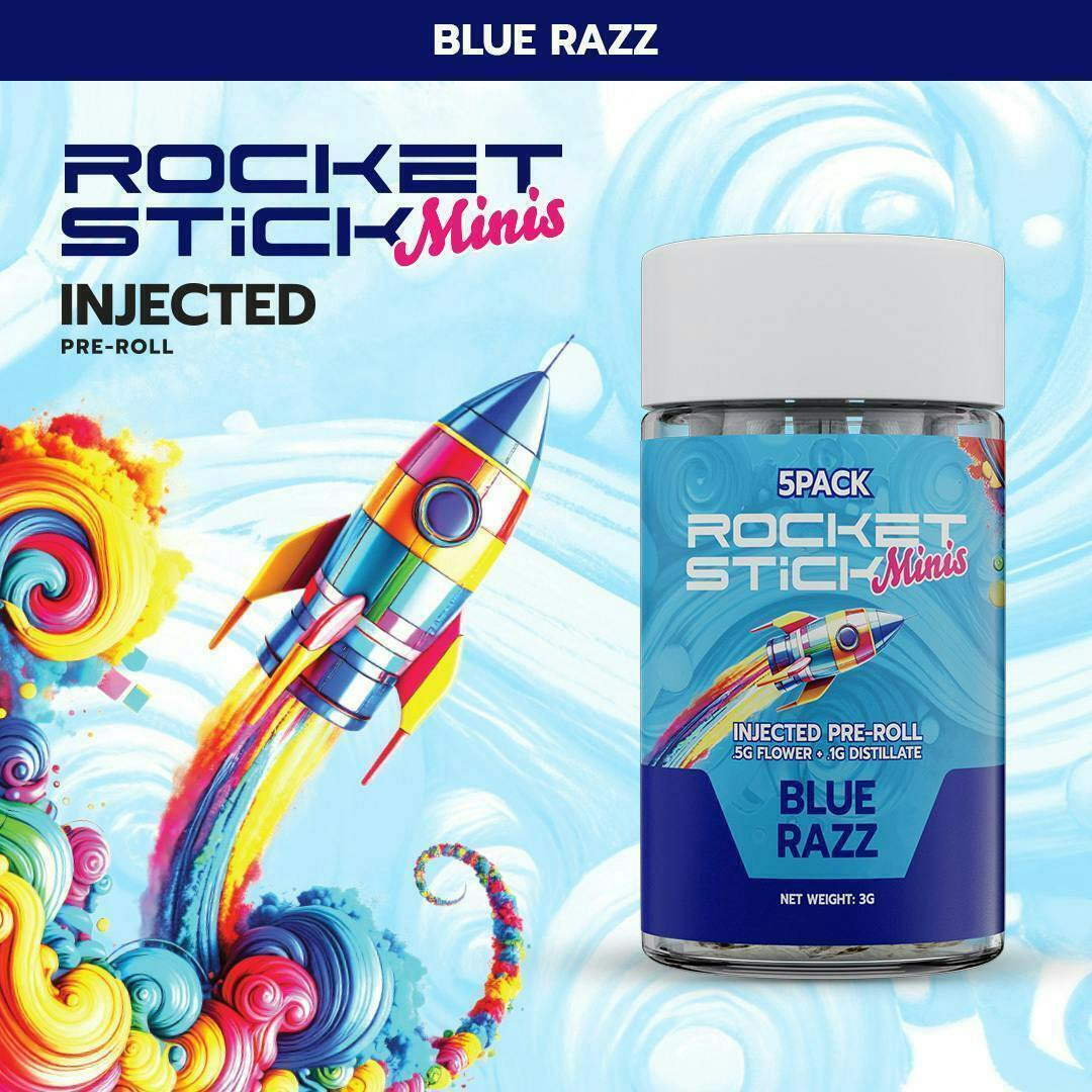 Rocket - Blue Razz | Infused Mini | 0.6g each | 5pk - 1