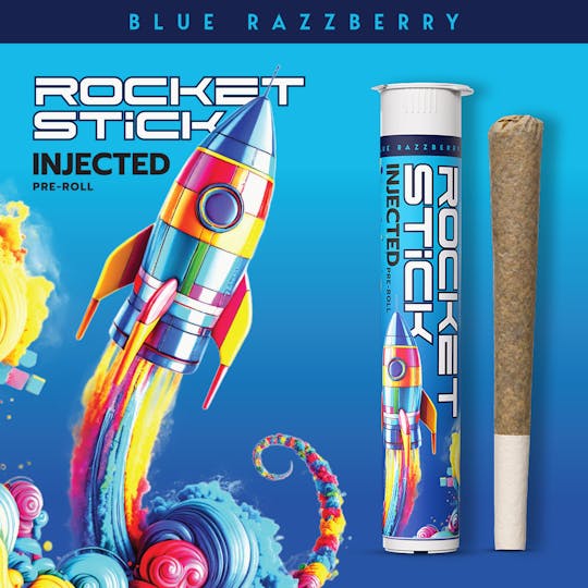 Rocket - Rocket Sticks - Blue Razz - 1.2g Injected Pre-Rolls - 1