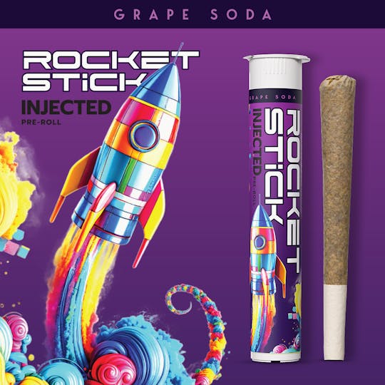 Rocket - Rocket Sticks - Grape Soda - 1.2g Injected Pre-Rolls - 1