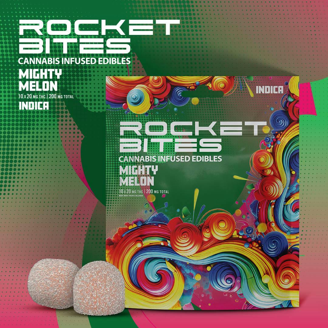 Mighty Melon Gummies | 200mg | 10ct | 20mg/ea - Rocket