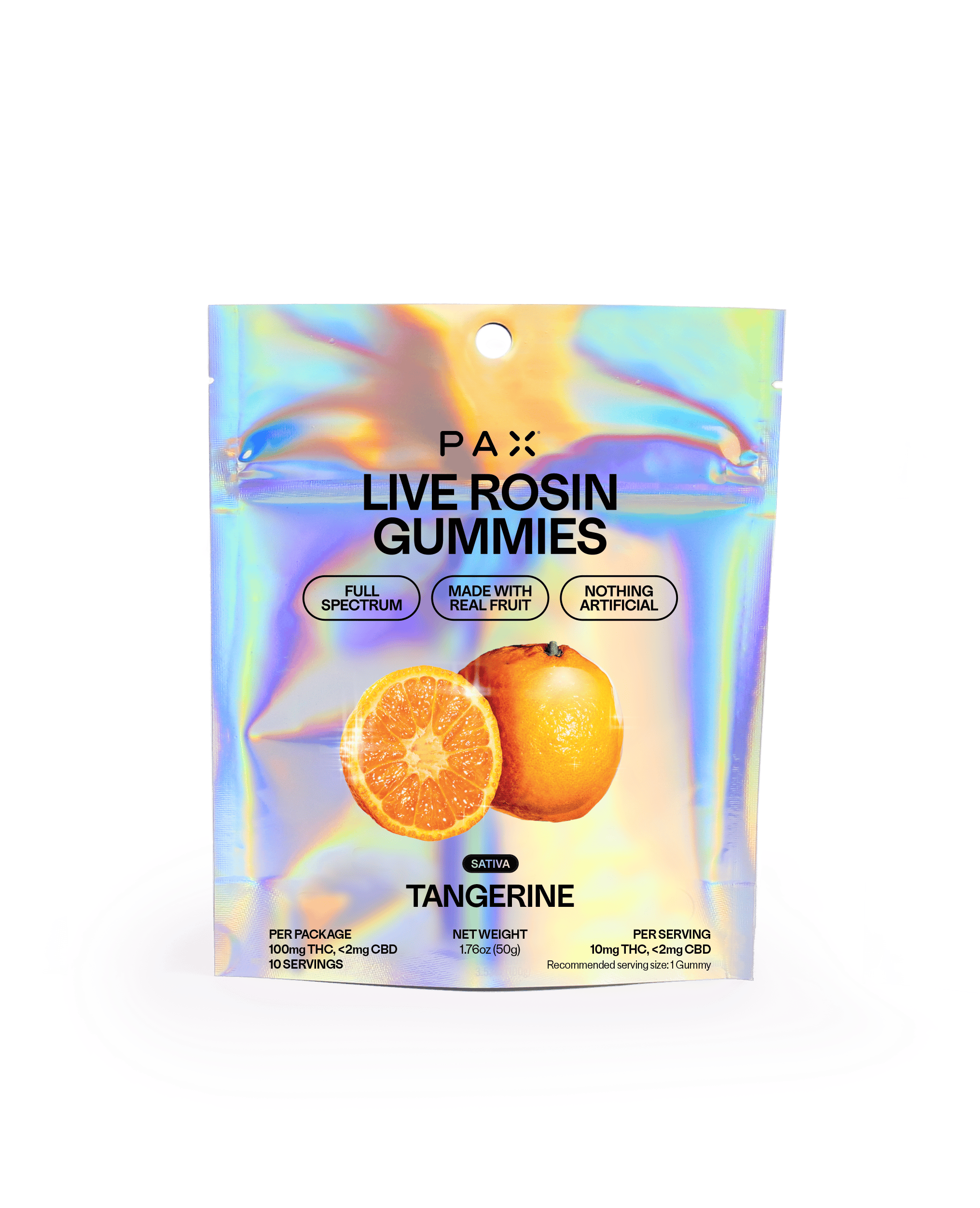 PAX - PAX | Tangerine | Live Rosin Gummies | 10mg each | 10pk | 100mg - 1