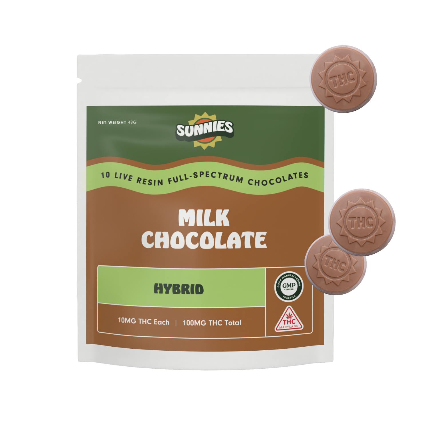 SunMed Growers - Milk Chocolate Hybrid Live Resin 100mg - 1